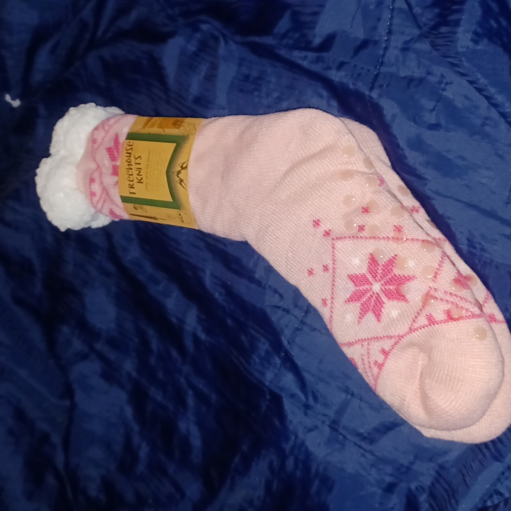 2/$15 Treehouse Knits sherpa lined sock